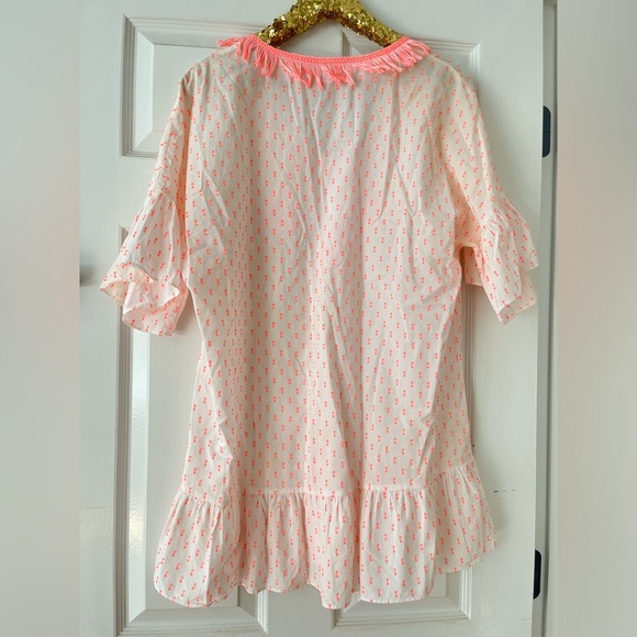 Lilly Pulitzer Kipper Cover-Up Tunic Dress S/M Tangelo Neon Clip Resort … - Picture 5 of 9